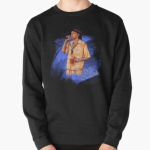 Hand drawn Peso Pluma Pullover Sweatshirt-Peso Pluma Sweatshirts 